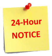 24 hour notice