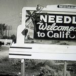 Needles welcome sign
