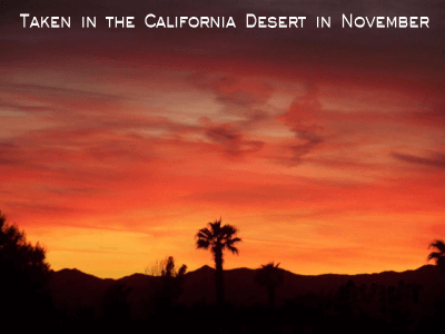 Sunset in California Desert