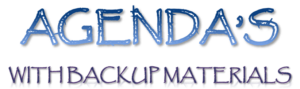 Agenda's with backup materials