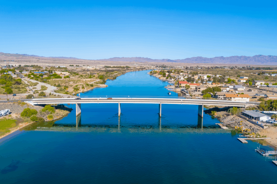 bridge over blue water